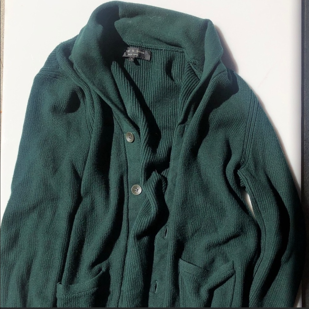 Rag and Bone Green Cardigan